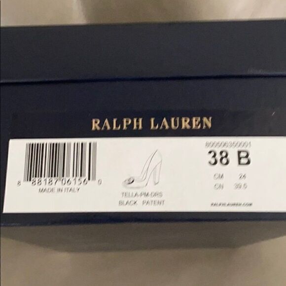 Ralph Lauren Spring ‘14 Tella Black Patent Leather Medallion Vamp Patform Pump - Picture 15 of 16